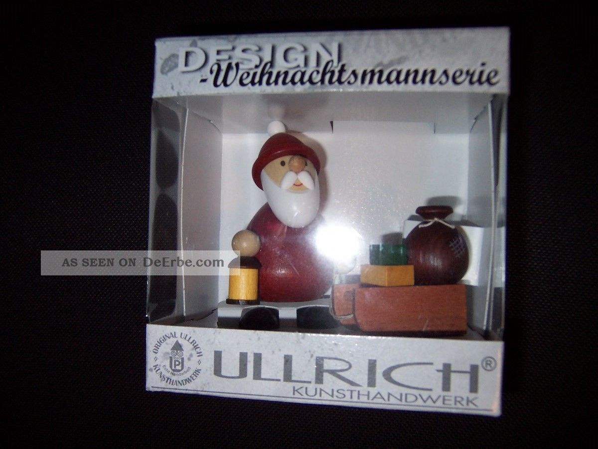 Weihnachtsmann,  Schlitten,  Holz,  Ullrich Kunsthandwerk Erzgebirge,  Handarbeit Objekte nach 1945 Bild