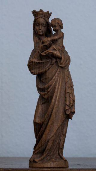 Madonna Mit Kind,  Holz,  Handarbeit,  22 Cm Bild