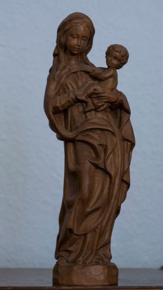 Madonna Mit Kind,  Holz,  Handarbeit,  24,  5 Cm Bild