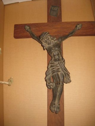 Wandkreuz Kruzifix Antik Holzkreuz Bild