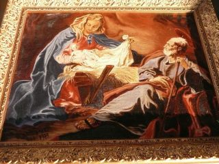 Die Geburt Christi V.  Giovanni Battista Pittoni,  Öl Auf Leinwand,  Gerahmt,  Kopie Bild