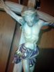 Edles Kruzifix Holz 46cm,  Inri,  Jesus,  Erbstück,  Scheunenfund Skulpturen & Kruzifixe Bild 2