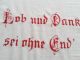 Antikes Altes Altartuch Spitze Handarbeit,  Mit Spruch Lob Und Dank.  Top Kirchliches Gerät & Inventar Bild 3
