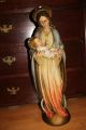 Große Maria Skulptur Mit Jesusfigur Mit Baby Gips Figur 63 Cm Hoch Antik Top Skulpturen & Kruzifixe Bild 6