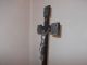 Antique German Standing Cross Crucifix Jesus Christ Silvered Spelter Circa 1900 Skulpturen & Kruzifixe Bild 7