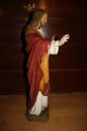 Große Jesus Figur Mit Kreuzigungsmerkmalen Gips Figur 68 Cm Hoch Antik Ca1900 Skulpturen & Kruzifixe Bild 5