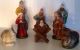 Antike Krippefiguren,  Maria,  Josef,  Jesuskind,  3 Könige,  Esel,  Ochs Krippen & Krippenfiguren Bild 1