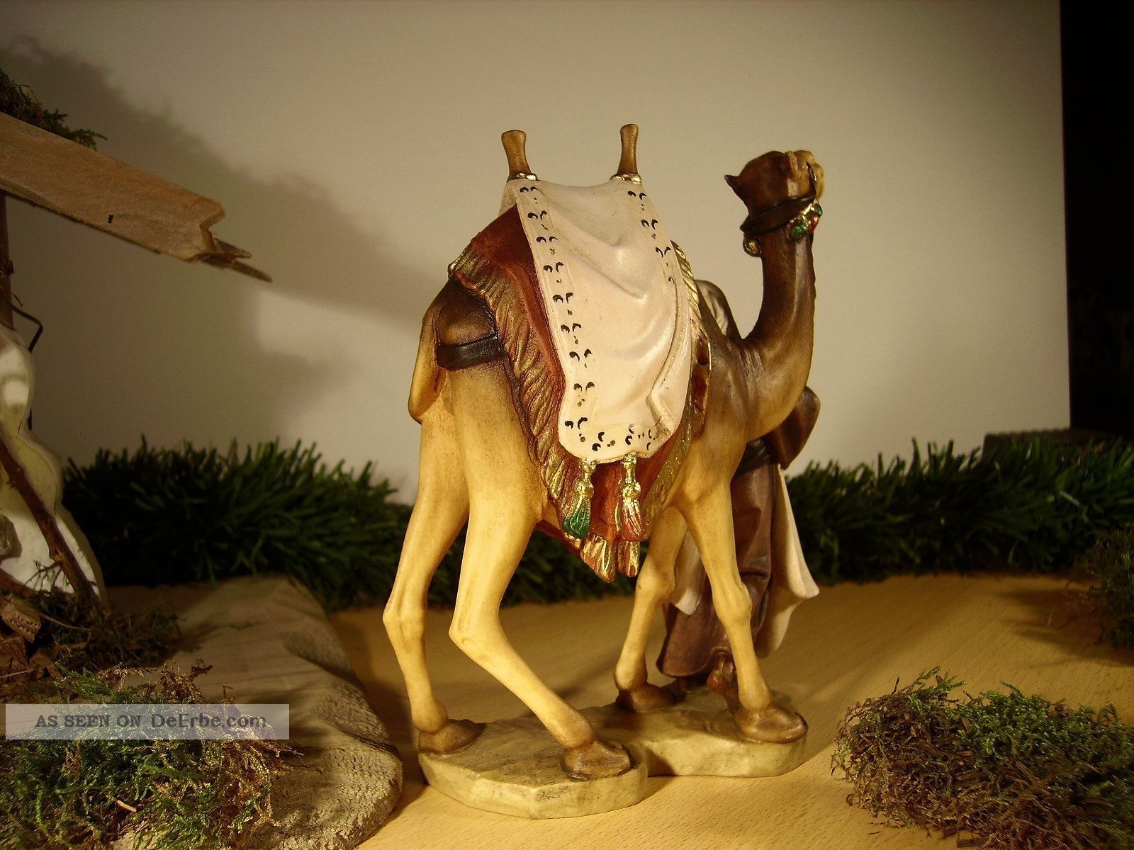 Kamel Für Krippe Holz Krippenfigur Geschnitzt M. Zertifikat Holzfigur 