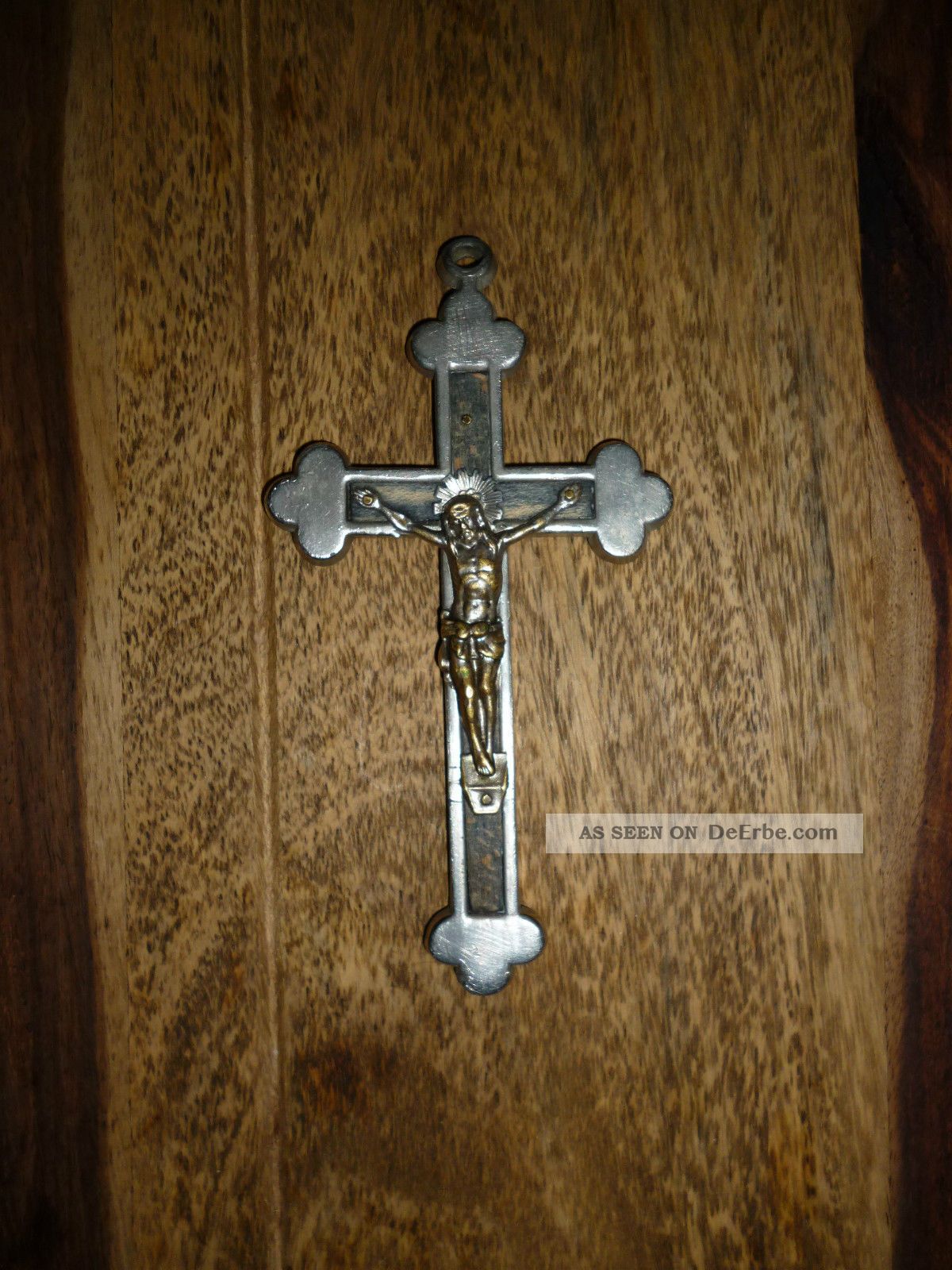 Jesuskreuz / Kruzifix Mit Öse (kette?) Aus Metall,  Mögl.  Frankreich 1941 - 44 Skulpturen & Kruzifixe Bild