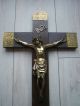 ☼☼starnberger Kunstverlag Gr.  Holzkreuz Kruzifix M.  Jesus Aus Messing Nachlass☼☼ Skulpturen & Kruzifixe Bild 1