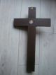 ☼☼starnberger Kunstverlag Gr.  Holzkreuz Kruzifix M.  Jesus Aus Messing Nachlass☼☼ Skulpturen & Kruzifixe Bild 2