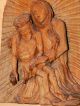 Pieta Uralt Antik Jesus Heilige Madonna Maria Hl.  Heiligenfigur Holz Geschnitzt Skulpturen & Kruzifixe Bild 2