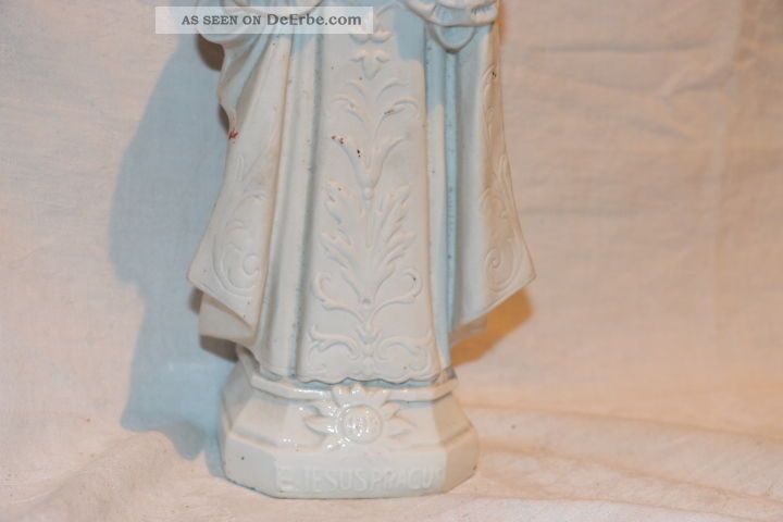 Sehr Alte Heiligen - Jesufigur - E Jesus Pracus - Aus Porzellan - Ca.  30 Cm - 9150 Skulpturen & Kruzifixe Bild