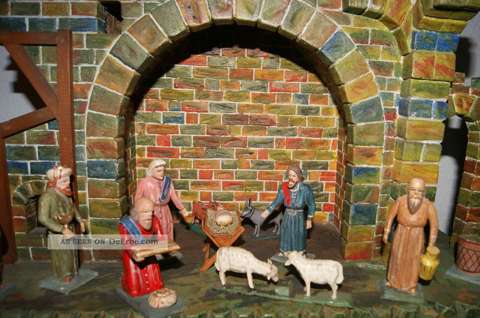 Alte Grulich Holzkrippe Um 1900 (böhmen)