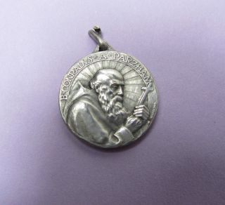 Antike Pilgermedaille Medaille Altötting Conradus Parzham Patrona Ordinis Rar Bild