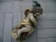 Musizierender Barock Engel Oberammergau Figur Putte Holzschnitzerei Lang Skulpturen & Kruzifixe Bild 7