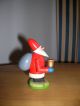Alter Nikolaus Weihnachtsmann Wendt & Kühn ? Erzgebirge Kerzenleuchter Holzfigur Objekte nach 1945 Bild 2
