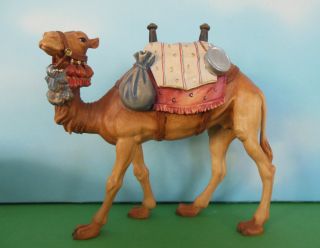 Kamel Für Krippenfiguren Größe 14 Cm Am 80 - 14 B Ahornholz Geschnitzt Bemalt Bild