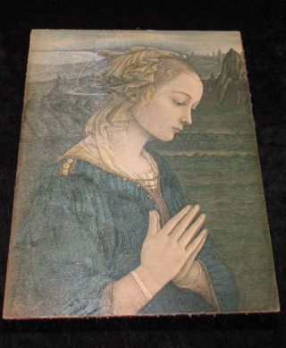 Sehr Schönes Maria - Bild Mit Defektem Holzrahmen Bild