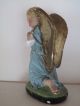 Antik Heiligenfigur Engel Schutzengel Gips Figur Skulptur 27 Cm Statue Stuck Skulpturen & Kruzifixe Bild 4