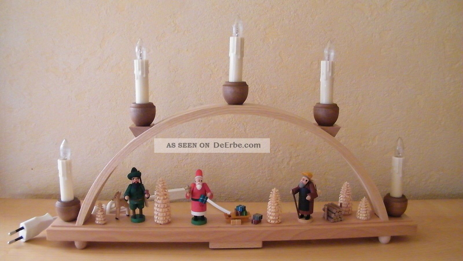 Schwibbogen Echt Aus Dem Erzgebirge Mit Weihnachtsfiguren Objekte nach 1945 Bild