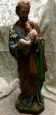 Heiligen Figur,  Madonna,  Josef Mit Kind,  Gründerzeit,  Seltene Figur Skulpturen & Kruzifixe Bild 1