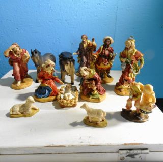 Krippenfiguren Drei Könige,  Maria Josef,  Jesus Komplett,  Wunderschön,  Krippe 60er Bild