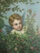 Antik Heiligenbild Schlafzimmerbild Maria Jesus Schutzengel Shabby Vintage Engel Votivbilder & Sakralmalerei Bild 4