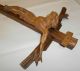 Antik Altes Kreuz Kruzifix Jesus Holz 46 Cm.  Aufwendig Handgeschnitzt Geschnitzt Skulpturen & Kruzifixe Bild 5
