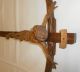 Antik Altes Kreuz Kruzifix Jesus Holz 46 Cm.  Aufwendig Handgeschnitzt Geschnitzt Skulpturen & Kruzifixe Bild 7