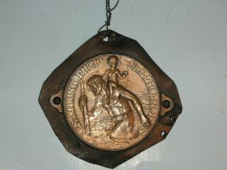 S.  Christophorus Ora Pro Nubis Antike Bronze - Medaille Um 1800 Rar Bild