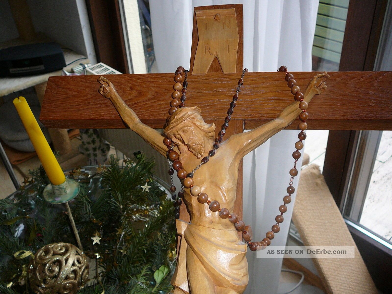Wandkreuz,  Jesus Am Kreuz,  Holzschnitzerei Skulpturen & Kruzifixe Bild