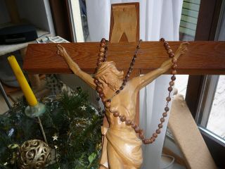 Wandkreuz,  Jesus Am Kreuz,  Holzschnitzerei Bild