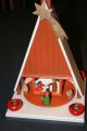 Erzgebirge Handwerkskunst Pyramide Haus Stall Weihnachten - Selten Objekte nach 1945 Bild 1