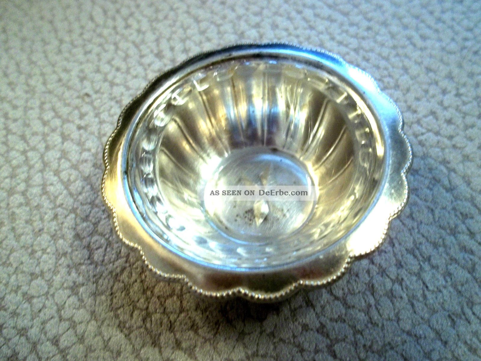Salznapf Salznäpfchen Wmf 900 Fächermuster Fächer I/0 Silber Zum Silberbesteck Objekte ab 1945 Bild