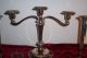3 Arm Leuchter E.  P.  Zinc / 6 Filigrane Serviettenringe,  2 Silber Vasen Edel Objekte ab 1945 Bild 1