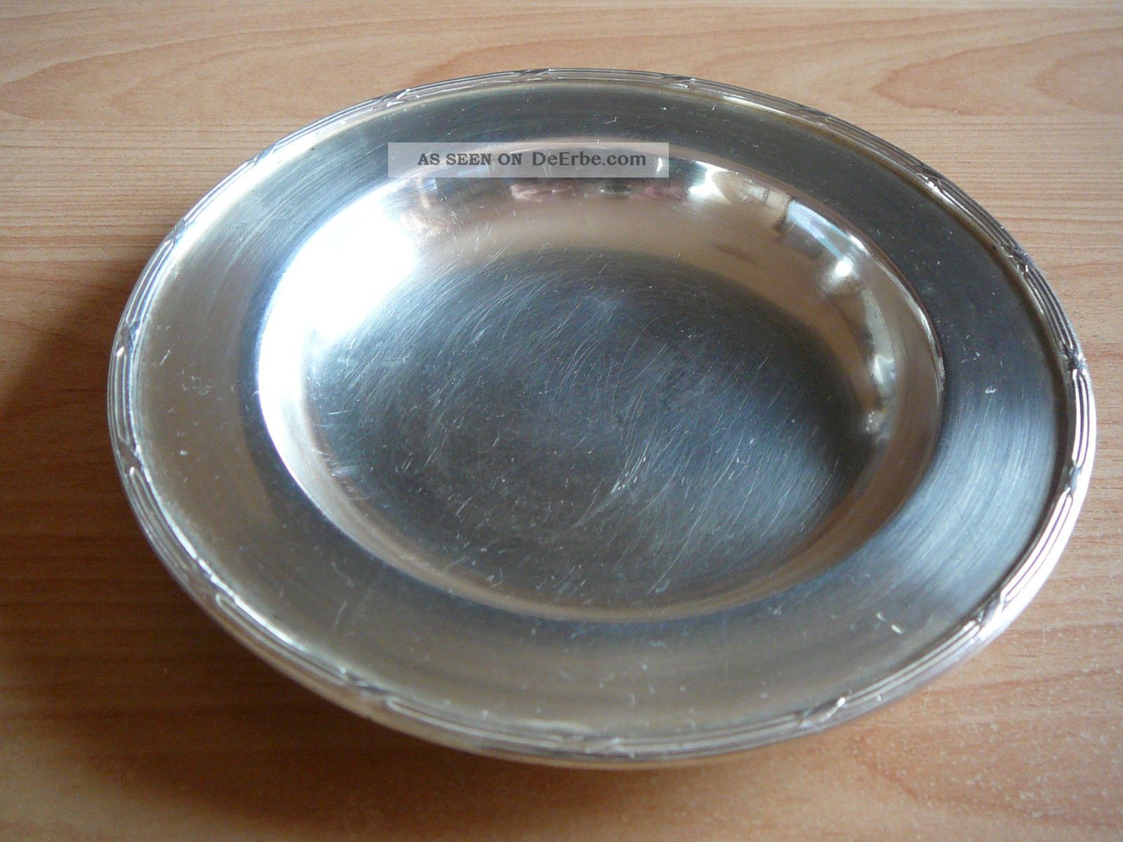 Christofle : Kleine Schale Mit Kreuzbanddekor - Silberauflage Objekte vor 1945 Bild