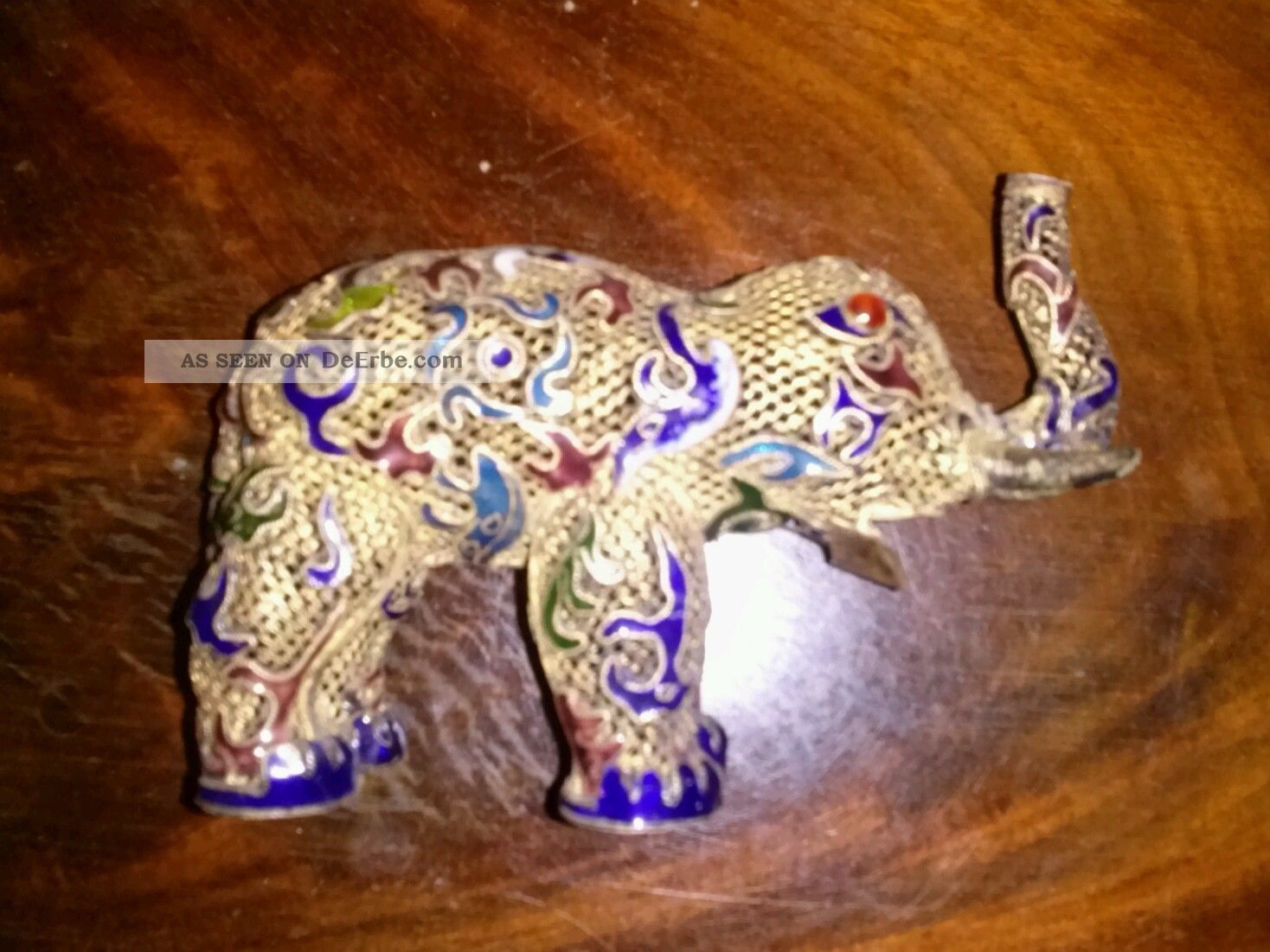 Antike Silberne Figur Aus Silber Mit Emaillie Echte Rarität Asien