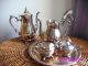 Prachtvolles Silbernes Kaffeeset,  Teeset - 2 Kannen,  Milchkännchen,  Zuckerdose Objekte vor 1945 Bild 1