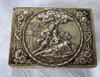 Silberdose,  Wunderschön Verziert,  800 Silber Mit Halbmond Und Krone Bild