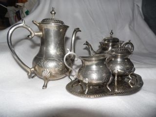 Türkisches Teeservice,  Kaffee,  Imf Silver Plated Alt Silber Bild