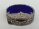 Silber 925 Ovale Pillendose Mit Schanier,  Blau Emailliert Objekte nach 1945 Bild 1