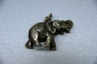 Schöner Massiver Anhänger Elefant Aus 835 Silber 39 Gramm Bild