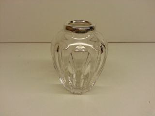 Alt Silbervase 835 Silber Vase Kristallglas 8cm 174gr Top 1960 Tafelsilber Rar Bild