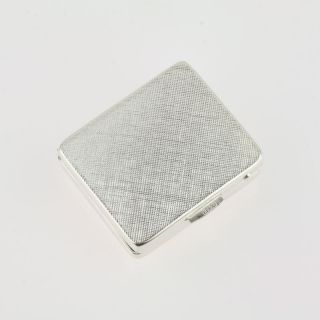 Dezente Quatratische Pillendose 925 Sterling Silber Schatulle Poliert V01.  29 Bild