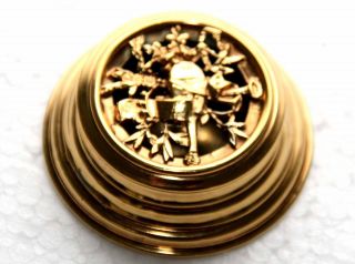 Antike Pillendose Riech - Gefäß Silber Gestempelt England Feuervergoldet Bild