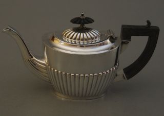 Bachelor Teekanne Aus Massiv Sterling Silber England 1906 Bild