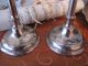 Zwei Alte Kerzenhalter Kandelaber Kerzenständer Metall Versilbert Deko Shabby Objekte ab 1945 Bild 1