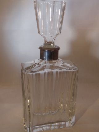 Dachbodenfund Kristall - Karaffe 925 Sterling Silber Art Decó 30/40iger Jahre Bild