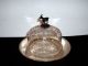 Elegante Käseglocke Glas Mit Silbernodus,  Wohl Frankreich,  19.  Jahrhundert Top Kristall Bild 1